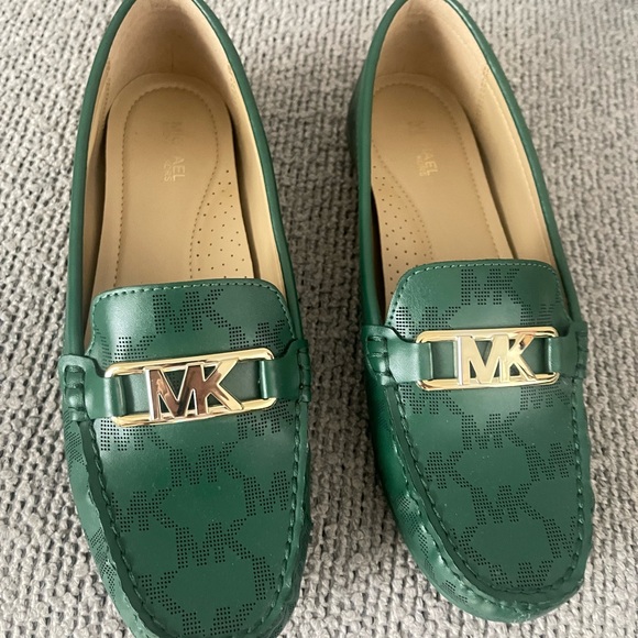 Michael Kors Shoes - Michael Kors Camila Logo Perforated Moccasin w/ Gold Accent